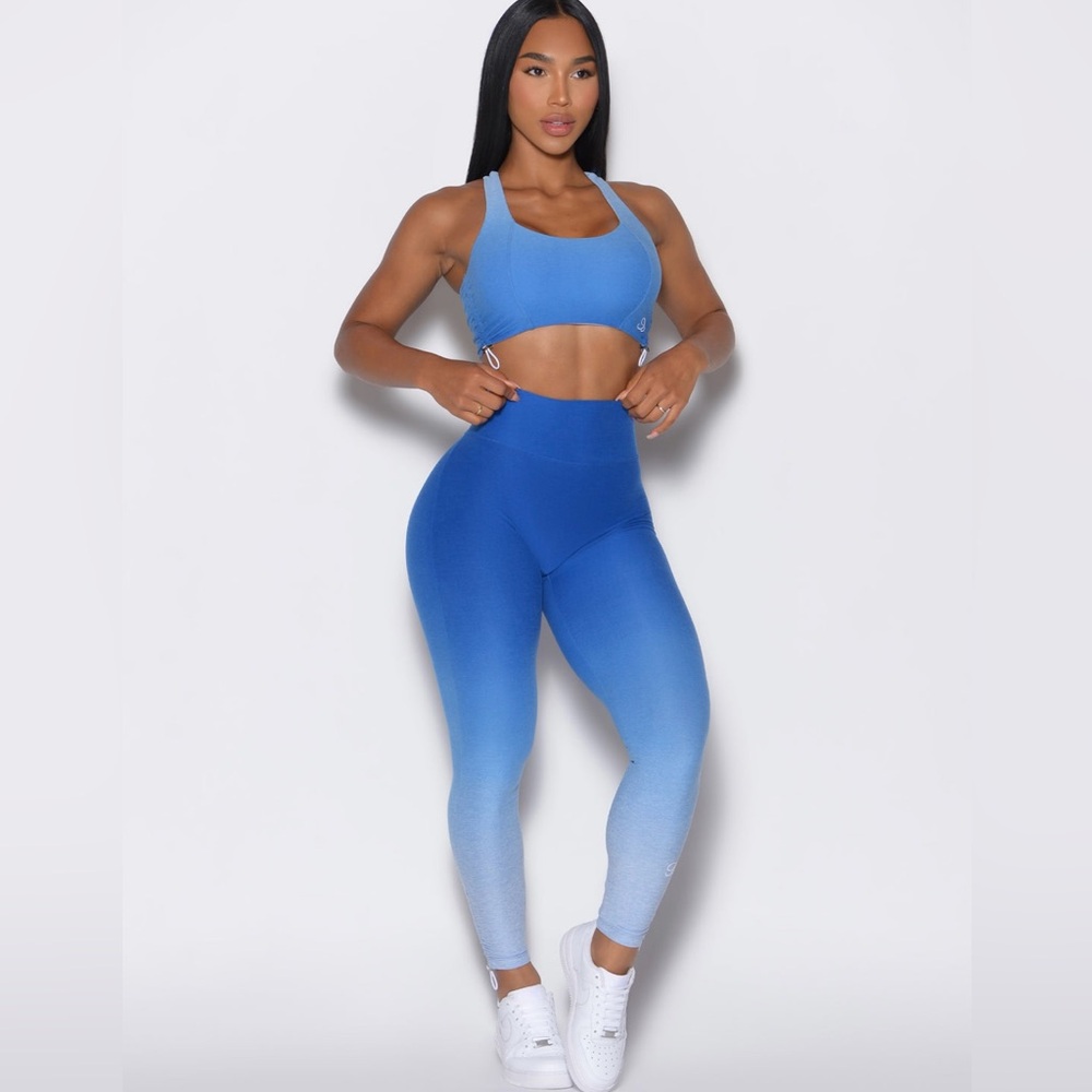 Brand new “Toggle Leggings” in Blue Crush Ombré